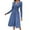 Blue, variant on IROINNID Formal Dress for Women Wedding Guest Evening Party Formal Dress Long Sleeved V-neck Loose Fitting Dress,Blue