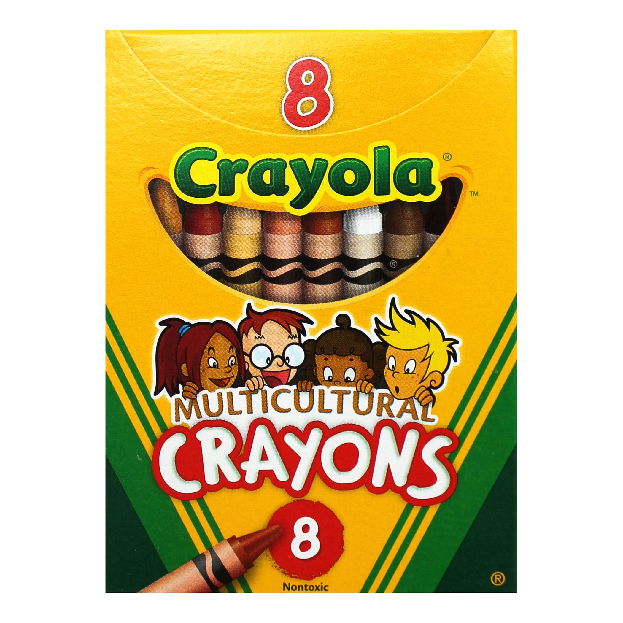 Crayola Multicultural Crayons, Reg Size, 8 Colors, Set Of 24 Boxes