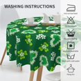 thumbnail image 5 of St. Patrick''s Day Round Tablecloth 60 inch Waterproof and Washable Tablecloth Clover Themed Table Cover for Holiday Dinner Party Decoration, 5 of 6