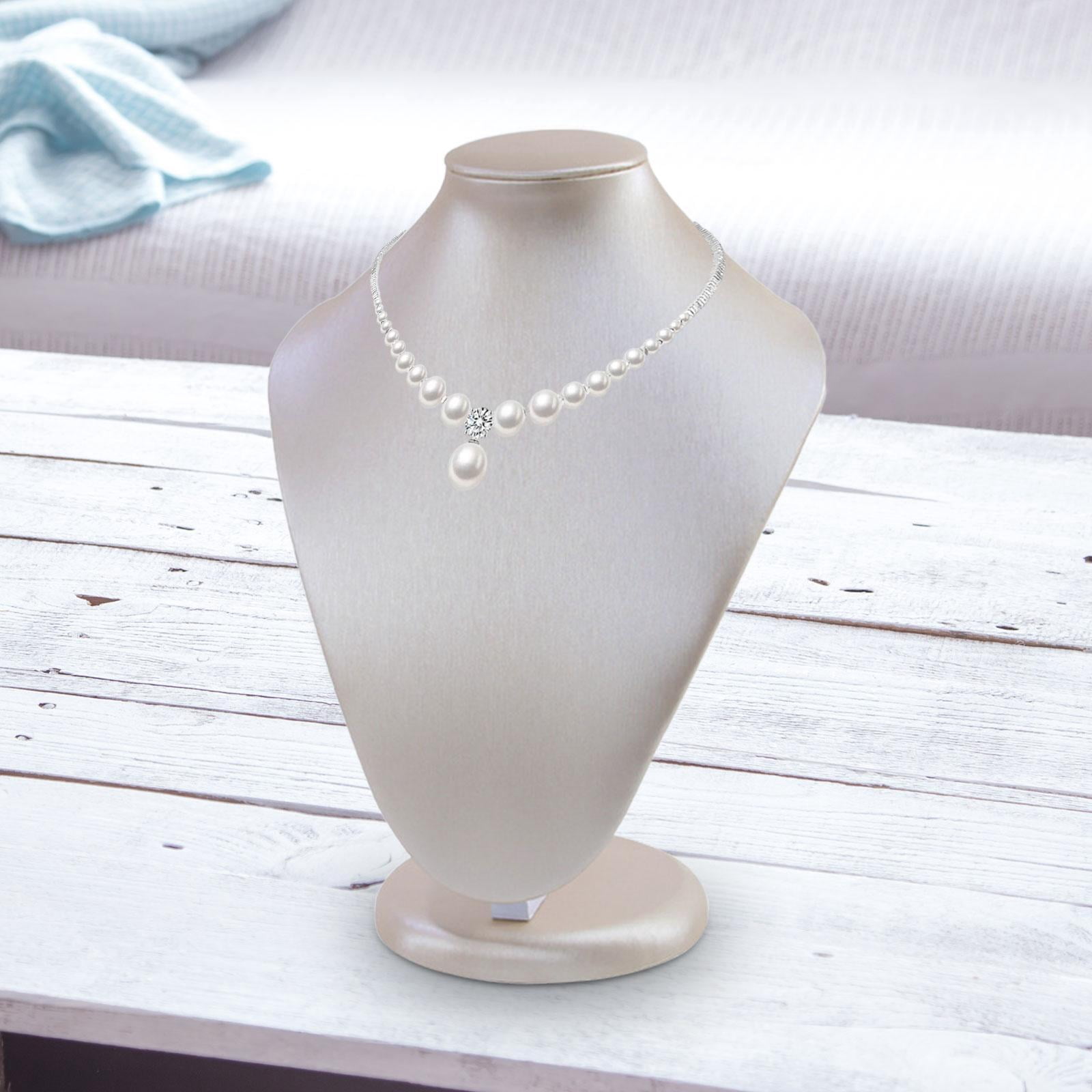 Milageto Necklace Display Stand Desktop Necklace Mannequin Jewelry Display Bust Stand L