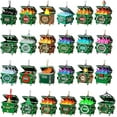 thumbnail image 4 of Dumpster Fire Advent Calendar 2025-24 PCS Funny Dumpster Fire Christmas Ornaments Decor, Green Trash Bin Design with Flames, Acrylic 2D Flat Ornament For Home Decor (Black), 4 of 10