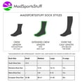 thumbnail image 2 of Player Id Black/Electric Green Number Crew Socks (#94, Medium) - #94,Medium, 2 of 2