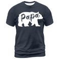 thumbnail image 4 of Rggeeun Men'S T-Shirts Papa Letter Print Crew Neck Short Sleeve Loose Fit Lightweight Cotton Knit For Summer Daily Office Classic Tee,Navy,L, 4 of 4