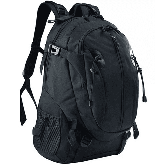 Mochila De Nylon De 30 Litros Senderismo Campamento Negro