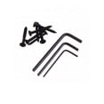 thumbnail image 3 of 1 Set 6 String Saddle Headless Guitar Bridge Tailpiece Black for Electric Guitar Parts Replacement, 3 of 5