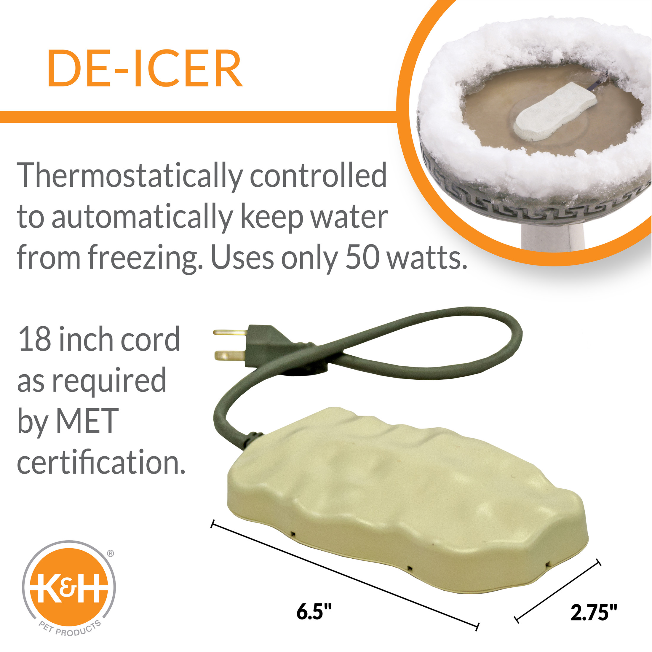 K&H Ice Eliminator Bird Bath Deicer - image 3 of 8
