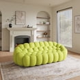 thumbnail image 2 of The Magic Home 99" 3-Seater Bubble Curved Couch, Lemon Green, 2 of 9