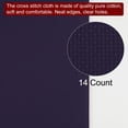 thumbnail image 4 of Unique Bargains 2Pieces 14 Count Cross Stitch Cloth 20 by 28 Inch Embroidery Fabric, Navy Blue, 4 of 6