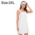 thumbnail image 2 of Women'S Bath/Shower Wrap Towel Dress With Straps Closure Lightweight Knee Length Body Wraps - White, 2 of 5