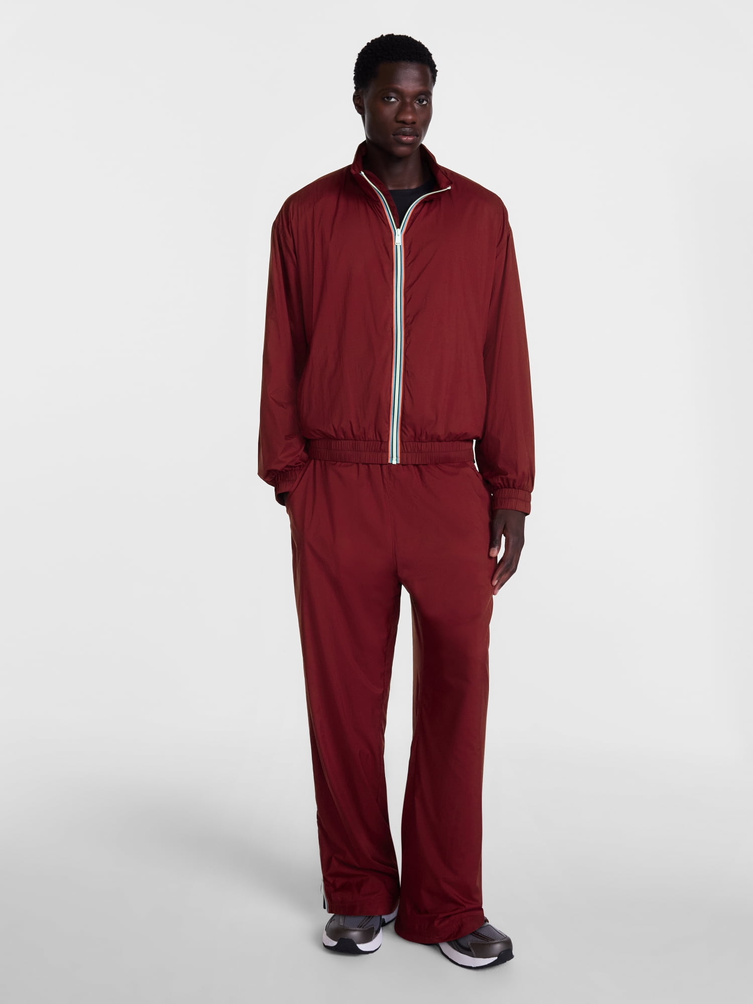 Avia Men's Tech Nylon Zip Up Track Jacket, Sizes XS-3XL