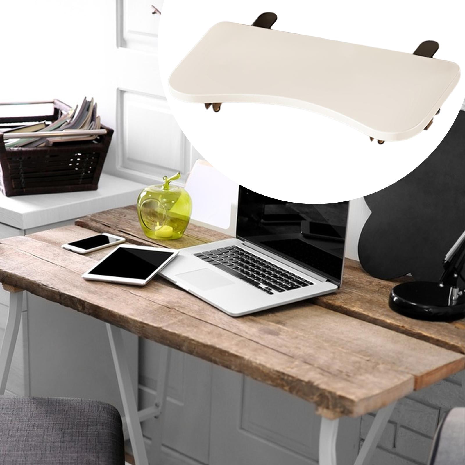 JWQFBC Desk Extension Tray, Table Arm Rest for Office and Home, Sturdy Folding Keyboard 52cmx24cm