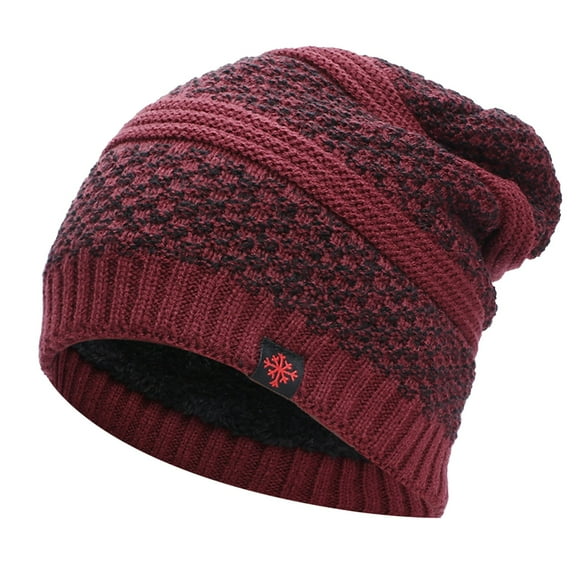 Tanhomme Winter Fleece Line, Outdoor Warm Thermal Knitted Hat Stocking Caps Woolen Hat Winter Plus Velvet Hat Outdoor Cycling Warmth Unsix Hood Ski Hat