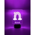 thumbnail image 3 of Custom Personalized Name Night Light Up Table Lamp LED Stand Girls Colorful Magical Rainbow Home Room Décor Gift - 16 Color Options & Remote, 3 of 9