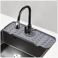 thumbnail image 1 of CHUANK 1pc Grey Silicone Splash Guard For Kitchen And Bathroom Faucets - Protecting Countertops And Sinks From Water Damage, 1 of 7