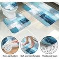 thumbnail image 5 of 4Pcs Bathroom Shower Curtain Sets with Rugs,Yellow Grey Ombre Bathroom Sets with Shower Curtain and Rugs and Accessories, 5 of 7