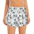 thumbnail image 2 of Salouo Colorful Hat Snowman Print Women's 2 in 1 Running Shorts Double-Layer Shorts Athletic Workout Gym Yoga Shorts Running Shorts for Women-Medium, 2 of 7