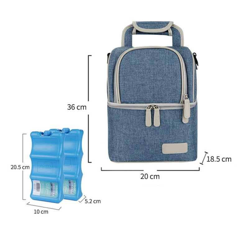 Travel Baby Milk Bag Portable Baby Milk Cooler Pump Bag Fresh Preservation  Bag with Ice Pack-Grey