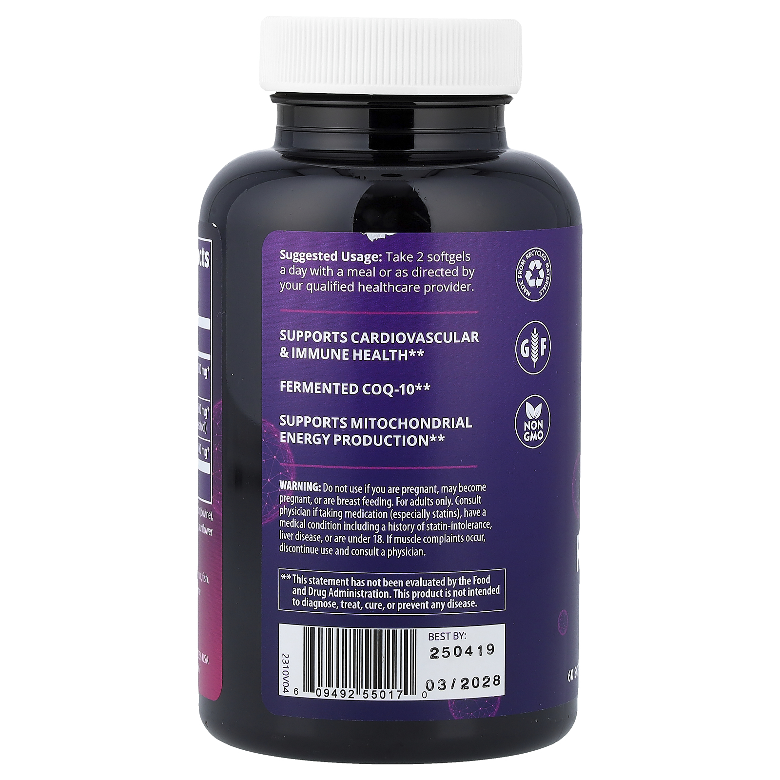 MRM Nutrition CoQ-10 Resveratrol Red Yeast Rice, 60 Softgels