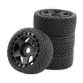 thumbnail image 2 of Milaget 4 Pieces RC Wheels and Tires Set RC Tires with Wheel Rim 1/7 1/8 RC Vehicles black, 2 of 9