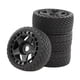 thumbnail image 2 of Juego de 4 ruedas y neumáticos RC, bujes de rueda fáciles de instalar, reemplazo modificado DIY negro, 2 of 9