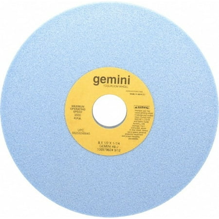 

Norton 8 Diam x 1-1/4 Hole x 1/2 Thick J Hardness 46 Grit Surface Grinding Wheel Aluminum Oxide Type 1 Coarse Grade 3 600 Max RPM No Recess