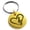 Gold, variant on Stainless Steel Love Music Treble Clef Heart Engraved Small Medallion Circle Charm Keychain Keyring