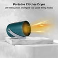 thumbnail image 3 of Portable Clothes Dryer, 200-400W Multifunctional Small Dryer with Big Clothes Bags and Warm Shoe Expansion Tube for Travel Home Laundry, 3 of 7