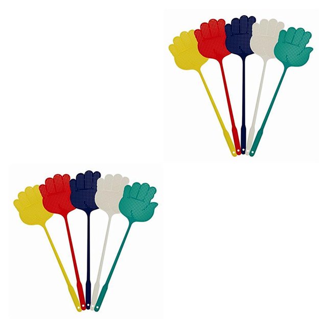 Matamoscas de plástico Cateissary 5 uds con forma de Palma de mano Color al azar 5 pièces 2Conjunto