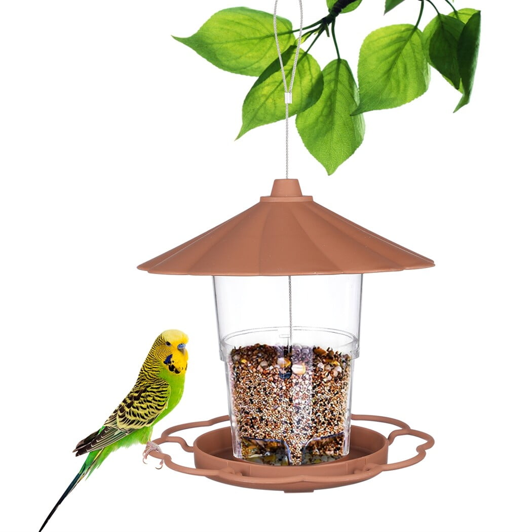 Hanging Bird Feeder, Weatherproof Bird Feeder House, Transparent