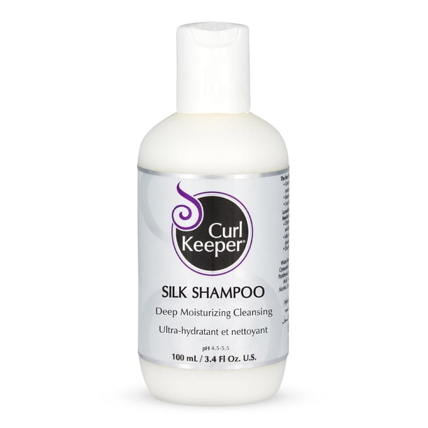 Champú de seda Curl Keeper para cabello rizado 3.8 onzas líquidas - Champú diario de limpieza e hidratación profunda con aminoácidos de seda para todo tipo de rizos - Champú a base de agua y sin sulfa