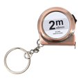 thumbnail image 1 of 2M Miniature Tape Measure ABS Carbon Steel Keychain Portable Measuring Tool for Home Office Car DIY Projects Daily Use Silver, 1 of 4