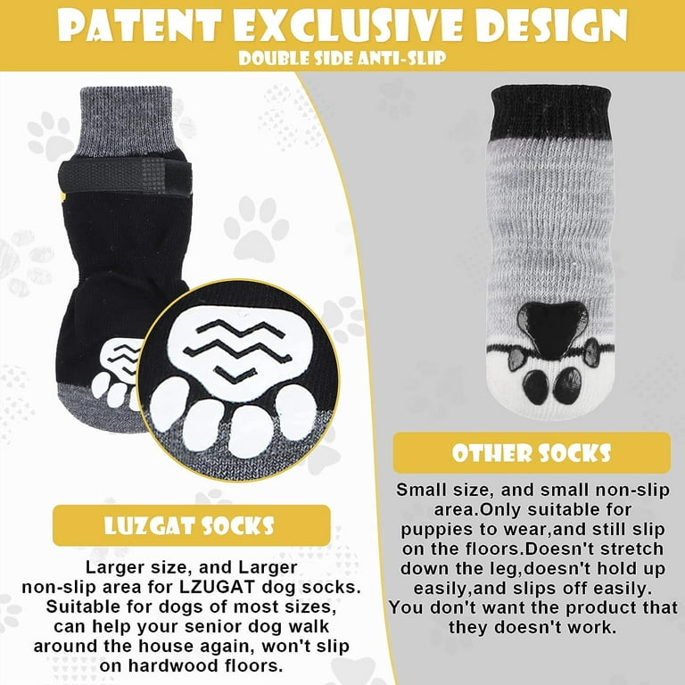  DOK TigerToes Premium Non-Slip Dog Socks For