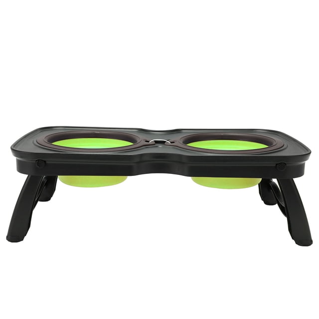 Tazones De Perros Elevados Plegables Con Soporte, ABS, PP, TPE, Portátil, Fácil De Limpiar, Tazones Para Perros Dobles Dobles, Para Mascotas Pequeñas Y Medianas, Suministros De