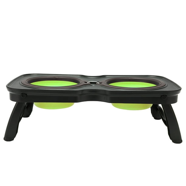 Tazones De Perros Elevados Plegables Con Soporte, ABS, PP, TPE, Portátil, Fácil De Limpiar, Tazones Para Perros Dobles Dobles, Para Mascotas Pequeñas Y Medianas, Suministros De