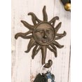 thumbnail image 6 of Pack Of 2 Cast Iron Western Rustic Belenos Sun God Shaped Wall Coat Hooks Decor, 6 of 7