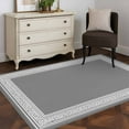 thumbnail image 4 of Grey Geometric Large Area Rugs for Bedroom Living Room, Soft Non Slip Carpet Bedside Rug, Bohemia Tribal Farm Tribal Patterned Rectangular Floor Cover Kitchen Accent Rug 4'x6' for Dining Room/Office, 4 of 9