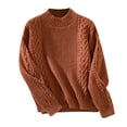thumbnail image 2 of Vetsdori Womens Sweaters Plain Crewneck Pullover Soft Red Knitwear Long Sleeve Tops for Women Trendy, 2 of 4