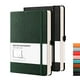 thumbnail image 1 of Cuaderno puntos cuadrícula RETTACY 2 paquetes: 320 págs, papel 120gsm, suave imitación cuero, 5.75'' × 8.38'' (Negro Verde), 1 of 3