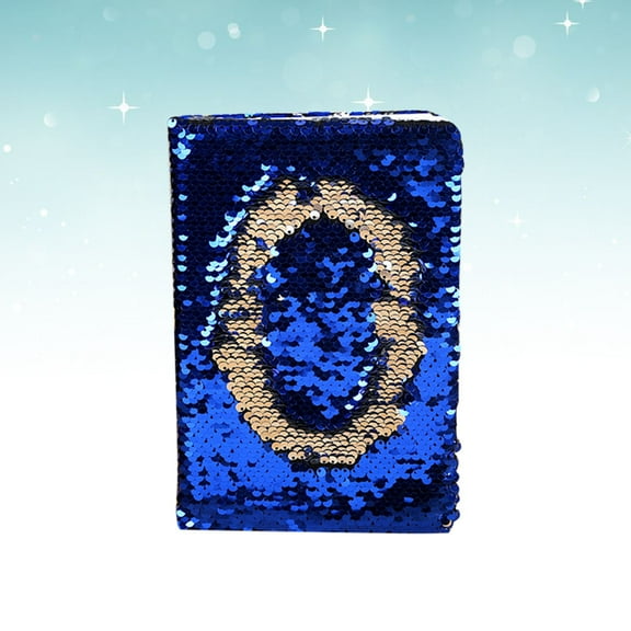 WHAMVOX Sequin Cover Notebook for Writing with Environmentally Friendly Paper Great for Travel Journal and Sketches Blue A5 Size