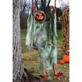 thumbnail image 2 of Fun World Halloween Pumpkin Halloween Decoration 60" Outdoor Prop, Orange Green, 2 of 4