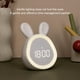 thumbnail image 5 of Injueey reloj despertador de conejo, relojes digitales de escritorio con luz nocturna, música, dormitorio, entrenador de sueño, reloj, Type3 NO3, 5 of 6