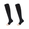thumbnail image 5 of Zipper Compression Socks - 2 Pairs Open Toe Compression Stockings for Men Women L/XL, 5 of 5