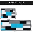thumbnail image 2 of Blue Geometric Kitchen Rugs and Mats Non Skid Washable Set of 2, Checked Black Grey Kitchen Mats for Floor, Rustic Kitchen Runner Rug, Modern Abstract Kitchen Decor, 2 of 6