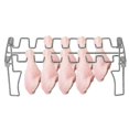 thumbnail image 2 of Stainless Steel Non-stick Chicken Wing Leg Rack Barbecue Rib Grilling Bbq Roast Rack Folded Roast Chicken Leg Rack Banmo, 2 of 4