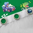 thumbnail image 4 of Homewish Cute Dinosaur Dino Black Out Curtains,Cartoon Racing Car Curtains Pack of 2 (42x63 Each),Green Blue Yellow Bedroom Curtains For Kids,Luxury Bedroom Decor, 4 of 6