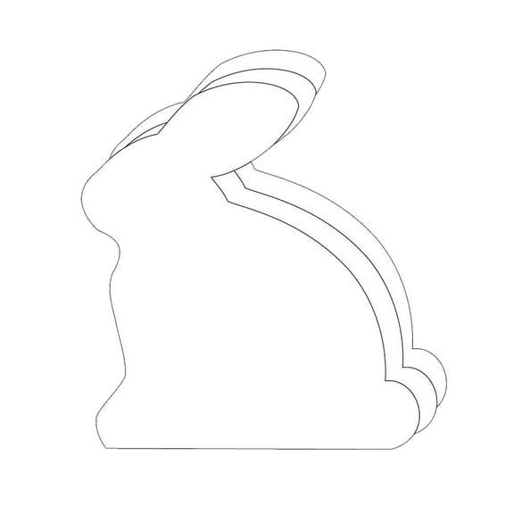 Magnets - Large Single Color Bunny
