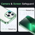 thumbnail image 4 of JETech Case for iPhone 14 Pro 6.1-Inch, Shockproof Phone Bumper Cover, Anti-Scratch Clear Back (Midnight Green), 4 of 6