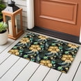 thumbnail image 4 of 2x3 Ft Entryway Area Rug, Yellow Boho Floral Kitchen Rug Runner Washable Floor Mat, Vintage Southwestern Ethnic Tribe Botanical Non Slip Indoor Door Mat Throw Carpet for Bathroom Living Room Bedroom, 4 of 8