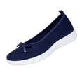 thumbnail image 3 of YHAJDS Fashion Shoes for Women Plus Size Solid Color Knit Mesh Breathable Daily Walking Loafers Flats, 3 of 9
