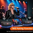 thumbnail image 2 of Bluetooth Speakers with Deep Bass, Wireless Waterproof Speaker for Outdoor and Home, TWS Pairing, 2 of 5